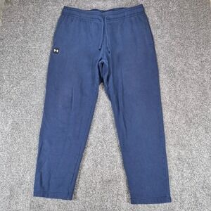 Under Armour Rival Fleece Sweatpants Mens XXL Navy Blue‎ ColdGear Loose UA